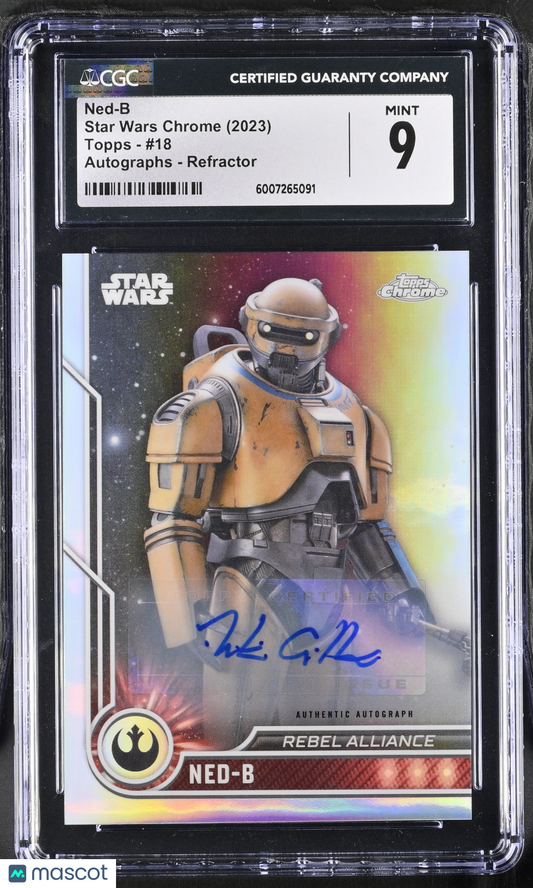 Star Wars CCG Ned-B #18 English Auto CGC 9 2023 Topps Star Wars Chrome