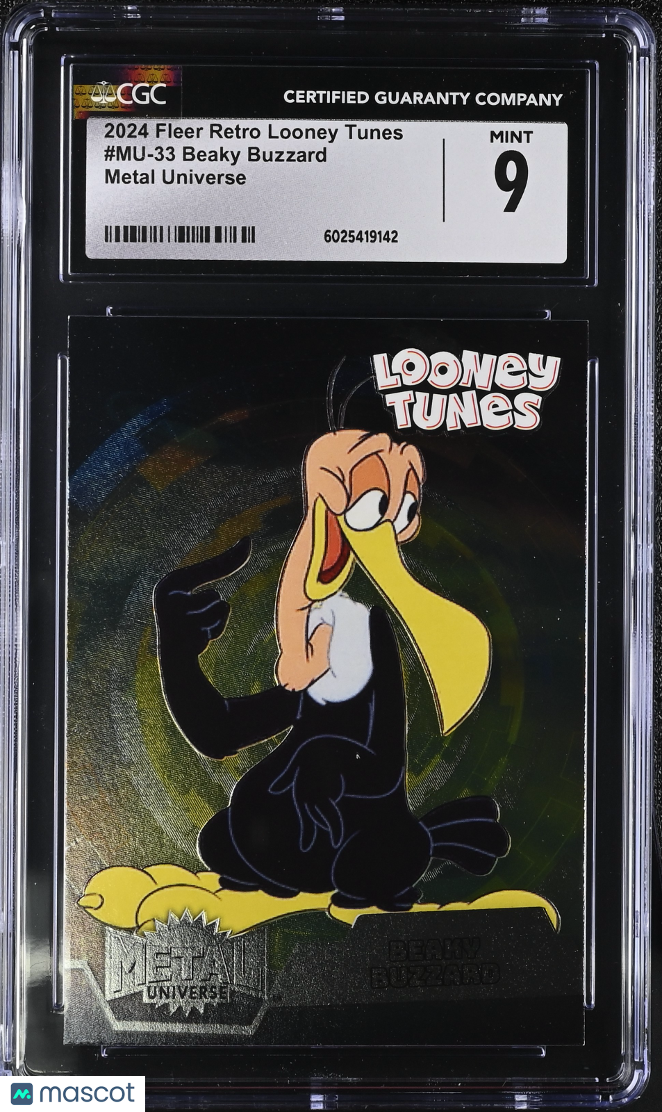 2024 Fleer Retro Looney Tunes Beaky Buzzard #MU-33 Metal Universe CGC 9