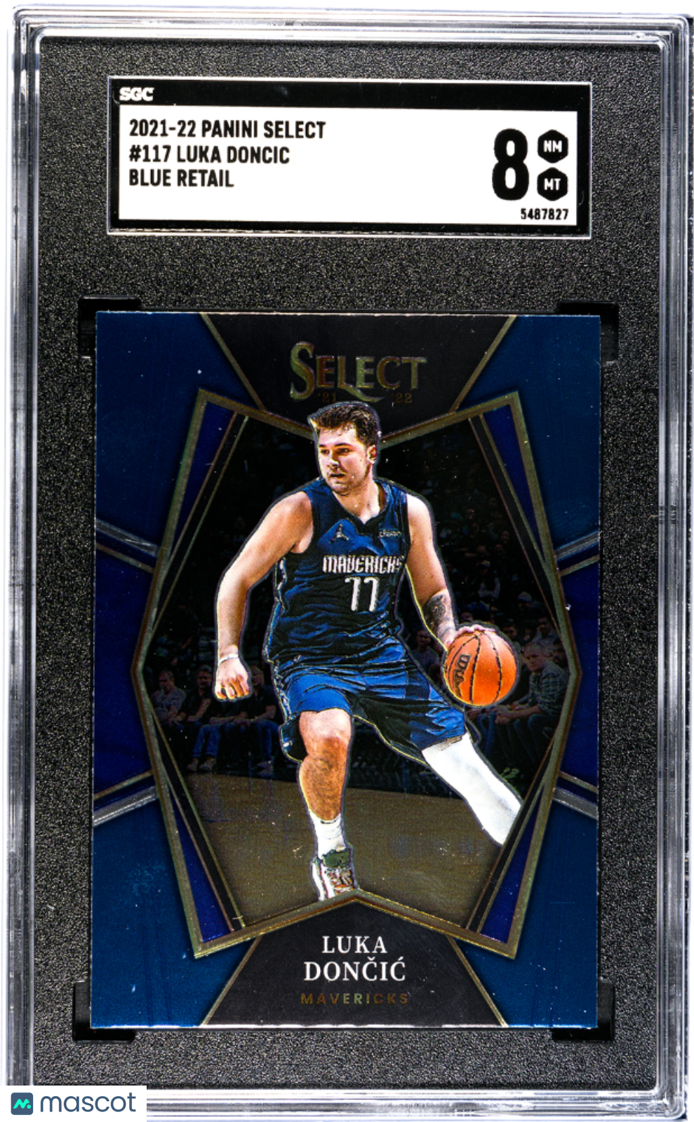 2021 Panini Select Luka Doncic #117 Blue Retail Basketball SGC 8