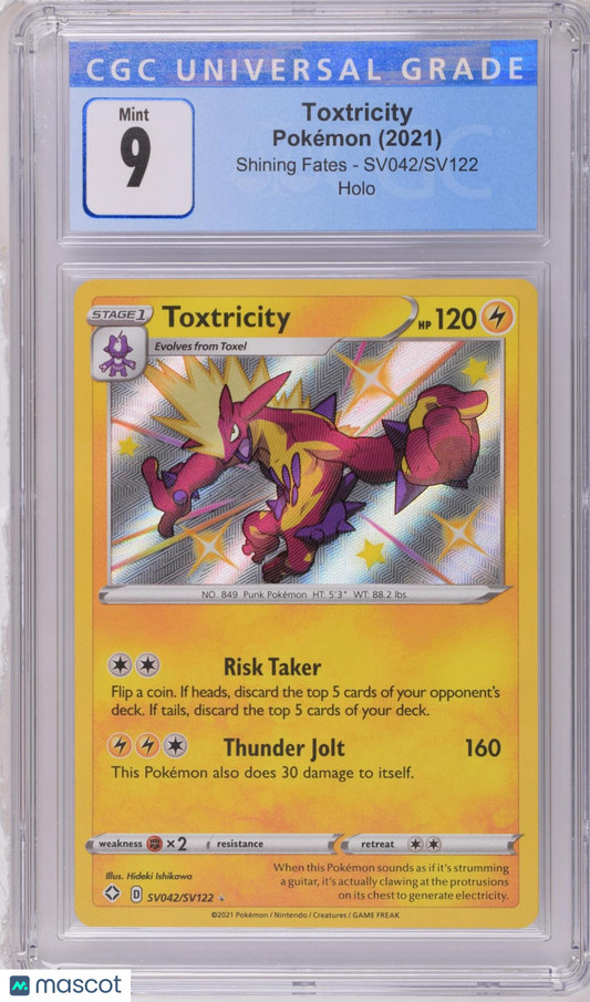 Toxtricity #SV042/SV122 English CGC 9 2021 Pokémon Shining Fates