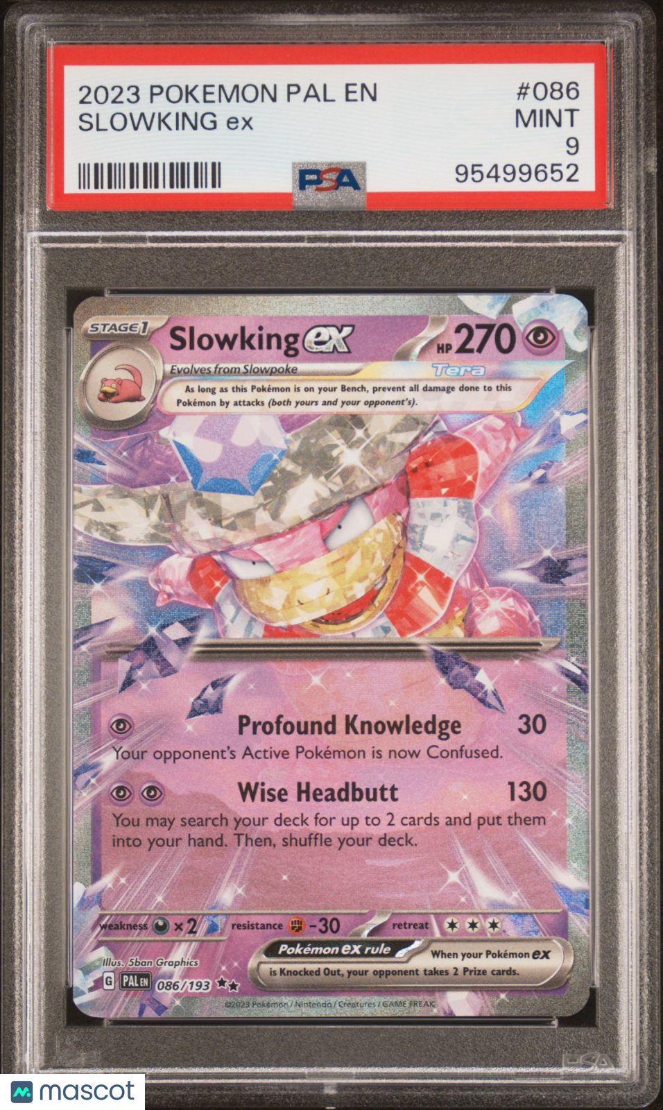 2023 PokéMon TCG Slowking EX #086 PSA 9 2023 Pokemon Pal EN-Paldea Evolved