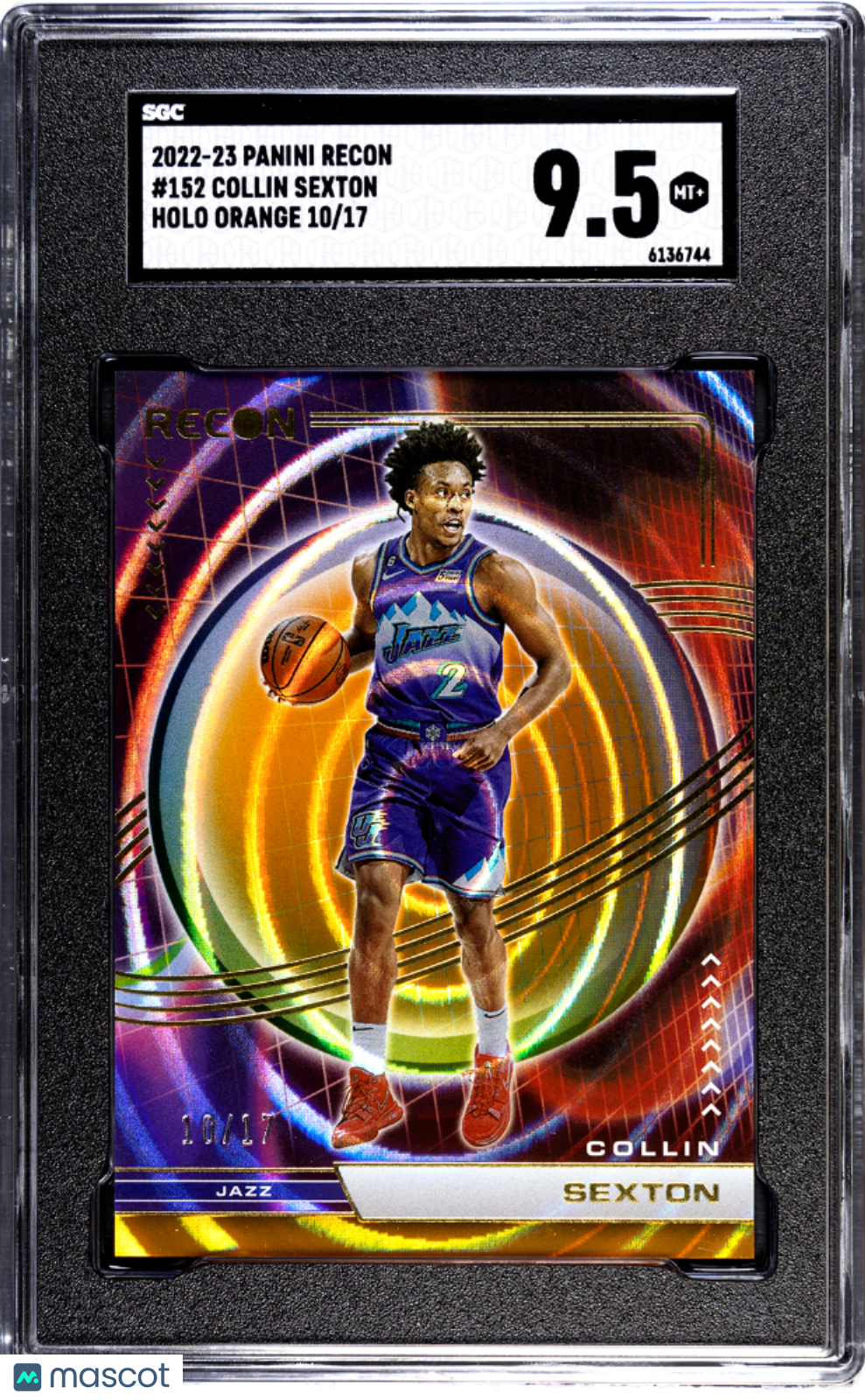 2022-23 Panini Recon Collin Sexton #152 Holo Orange Basketball SGC 9.5