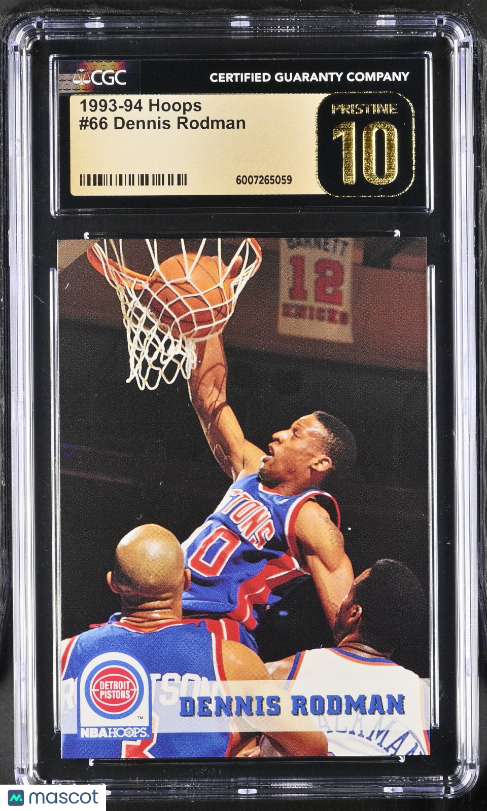 1993-94 Hoops Dennis Rodman #66 Basketball CGC Pristine 10