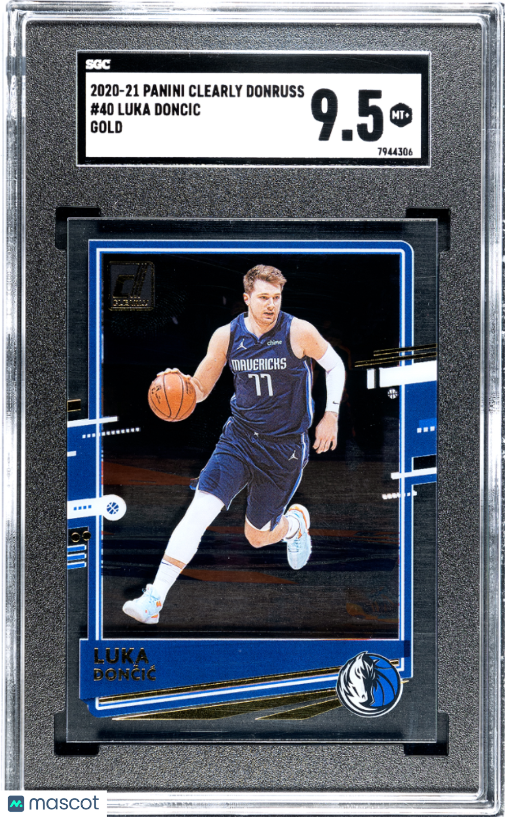 2020 Panini Clearly Donruss Luka Doncic #40 Gold Basketball SGC 9.5