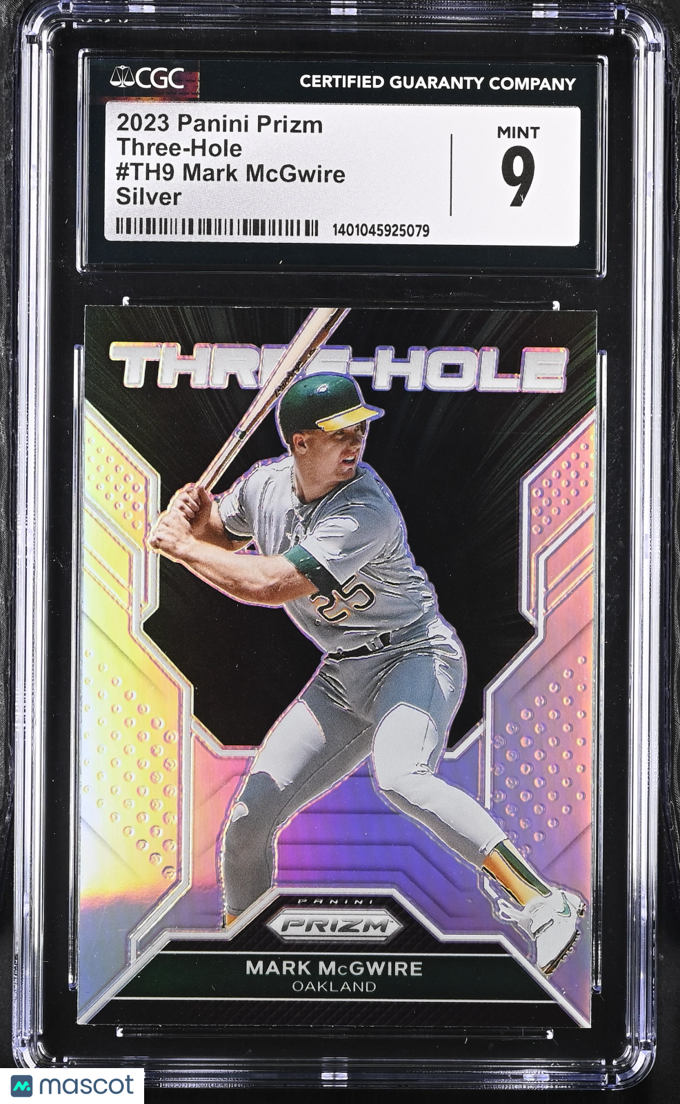 2023 Prizm Mark McGwire #TH9 Silver Three-Hole Baseball CGC 9