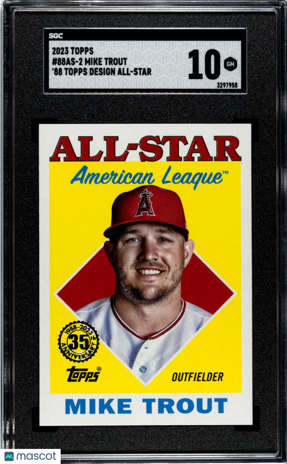 2023 Topps Mike Trout #88AS-2 '88, All Star Baseball SGGC 10