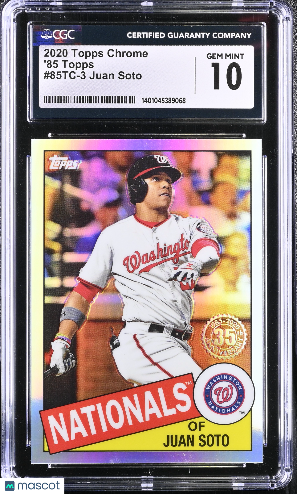 2020 Chrome Juan Soto #85TC-3 Baseball CGC 10