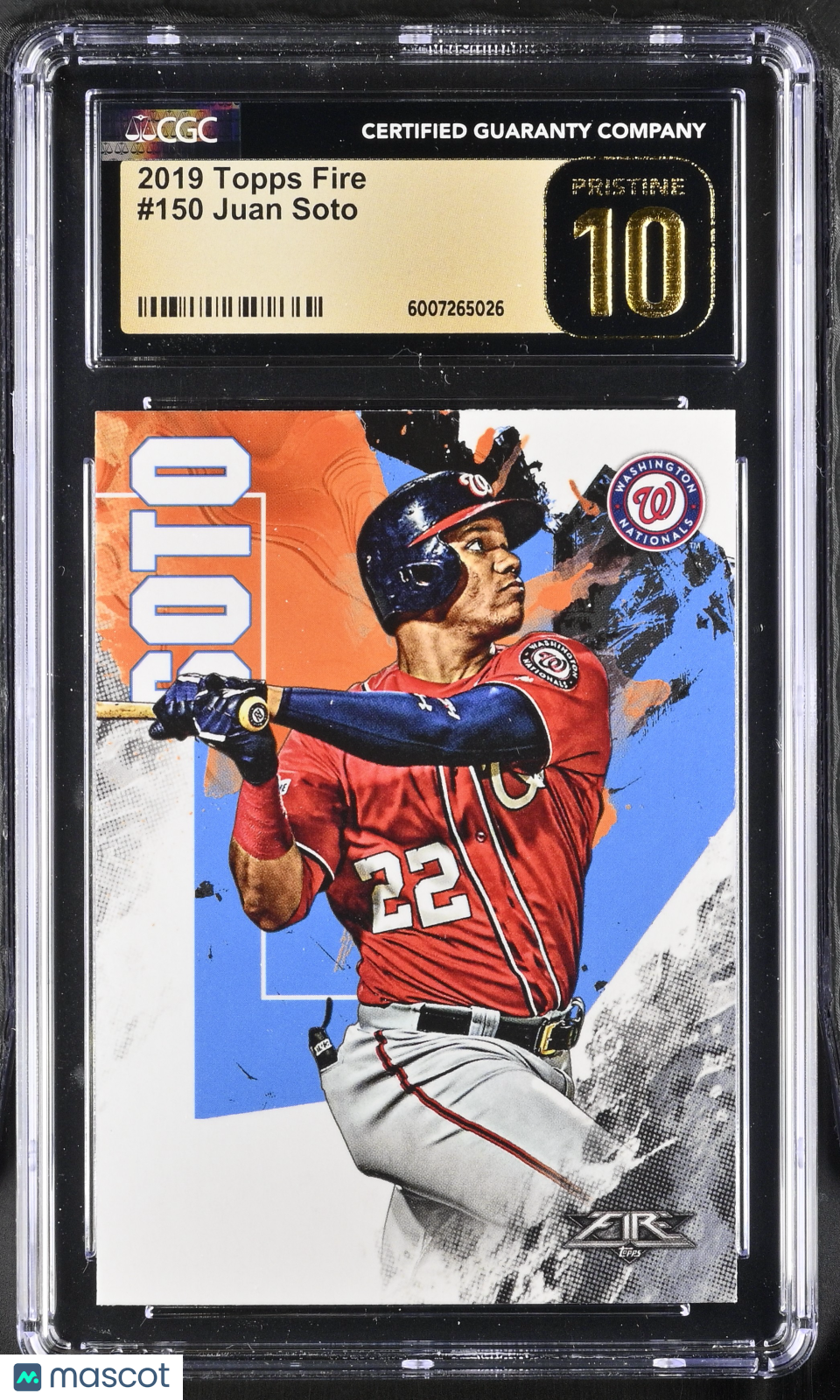 2019 Topps Fire Juan Soto #150 Baseball CGC Pristine 10