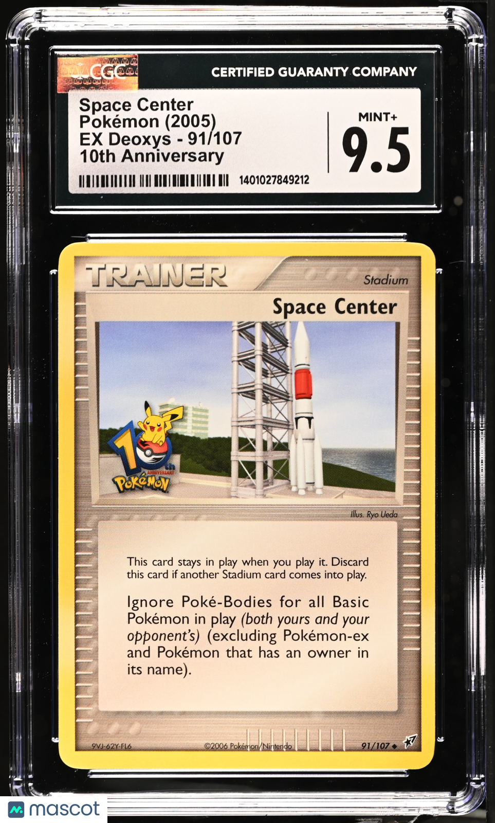 Pokémon Space Center #91/107 English CGC 9.5 2005 EX Deoxys