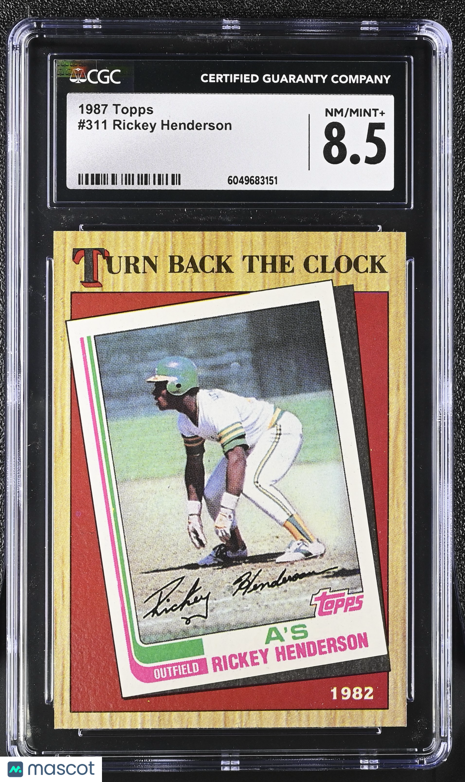 1987 Topps Rickey Henderson #311 Baseball CGC 8.5