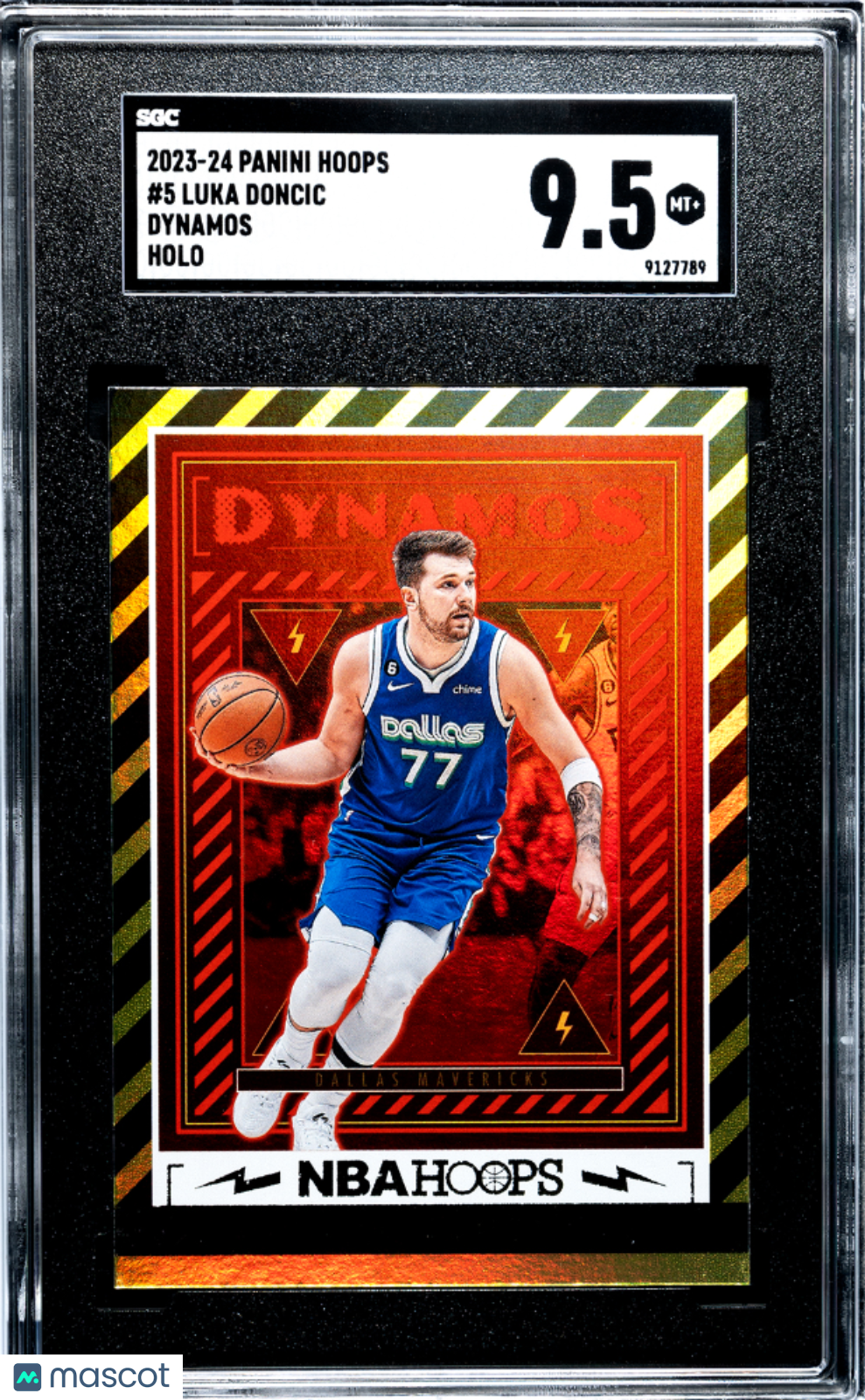 2023 Panini Hoops Luka Doncic #5 Dynamos Holo Basketball SGC 9.5