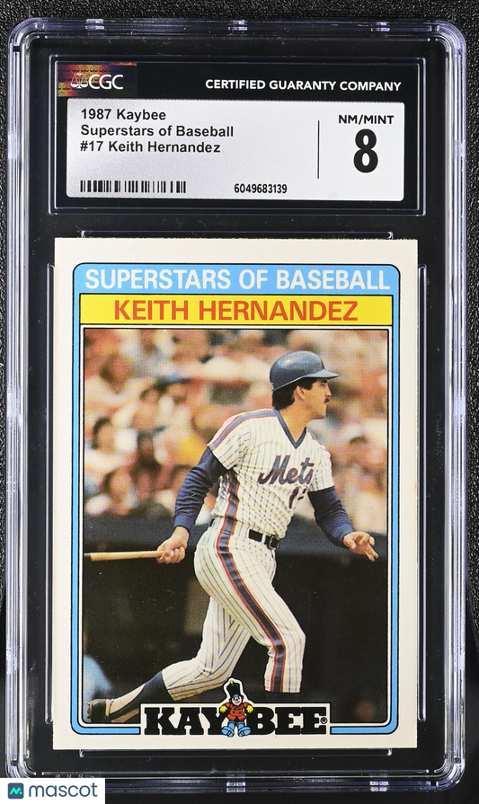 1987 Kaybee Keith Hernandez #17 Superstars of Baseball Baseball CGC 8