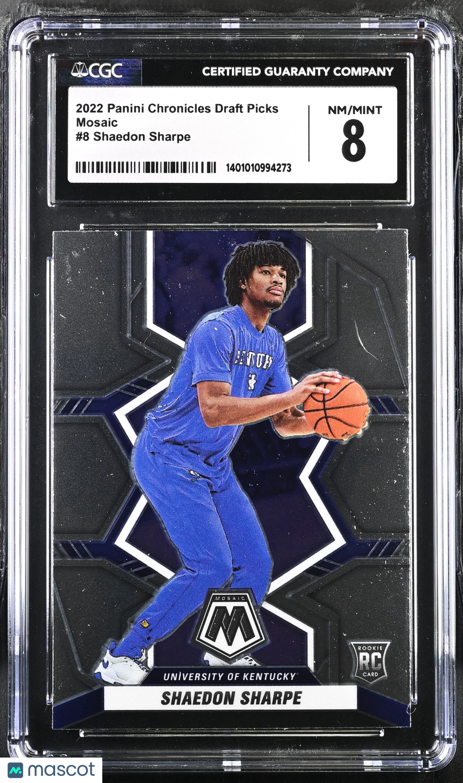 2022 Chronicles Draft Picks Shaedon Sharpe #8 Basketball CGC 8