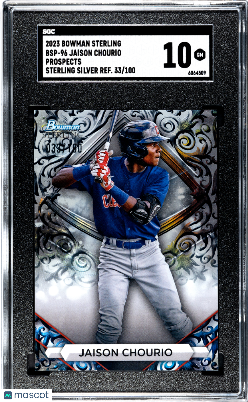 2023 Bowman Sterling Jaison Chourio #BSP-96 Pros Sterling Silver Refractor