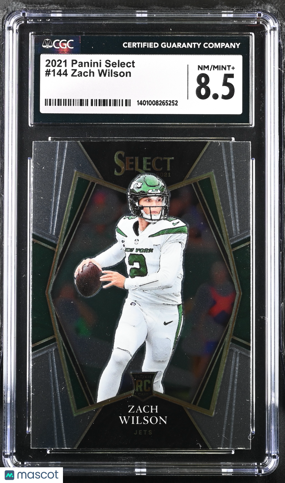 2021 Select Zach Wilson #144 Football CGC 8.5