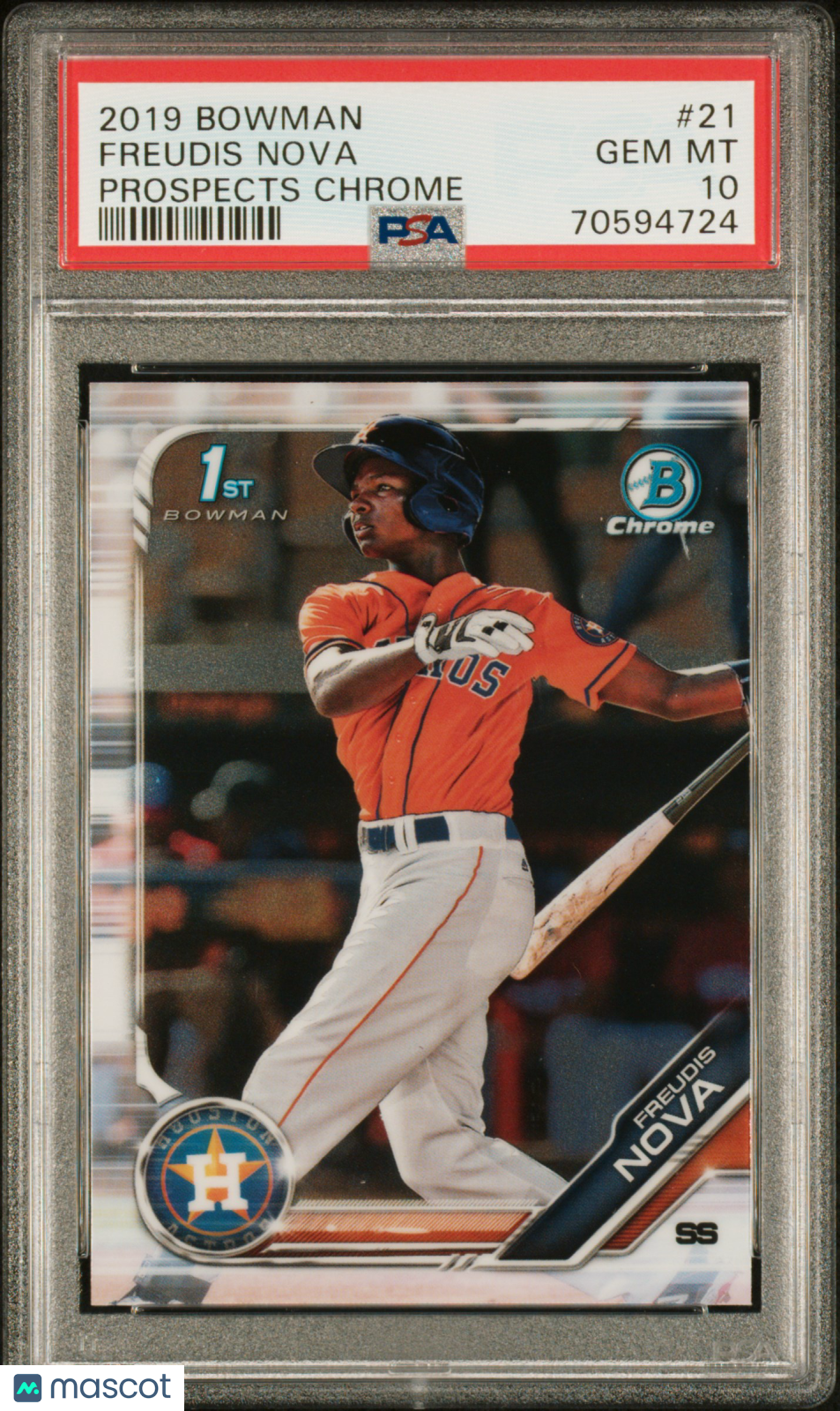 2019 Bowman Prospects Chrome Freudis Nova #21 Prospects Chrome Baseball PSA 10