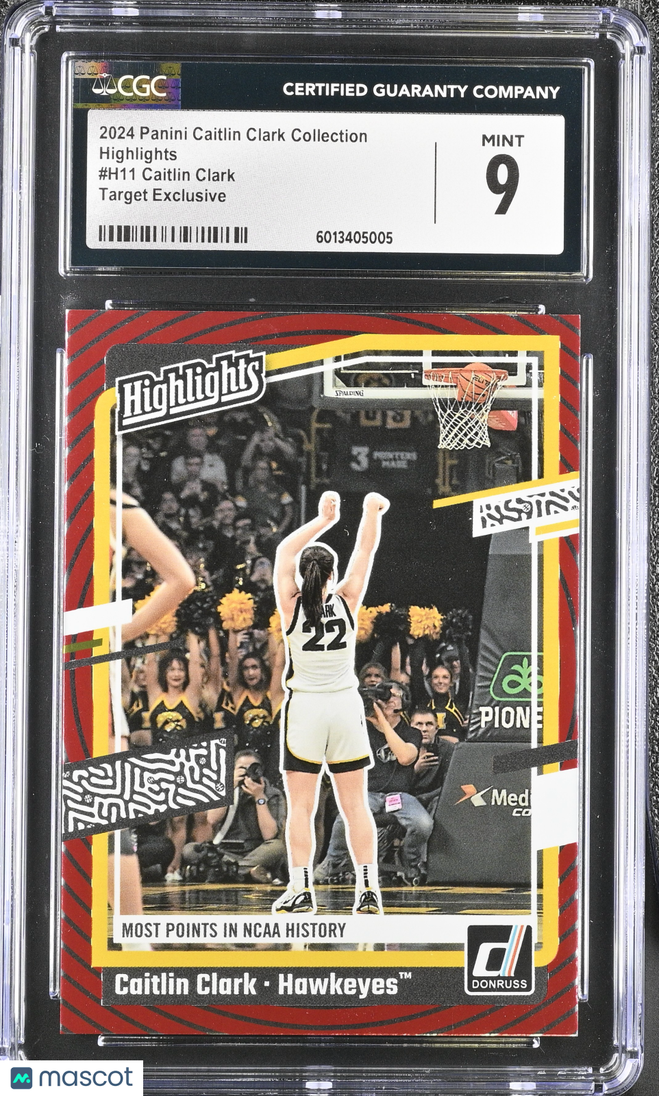 2024 Panini Caitlin Clark Collection #H11 Target Exclusive Highlights CGC 9