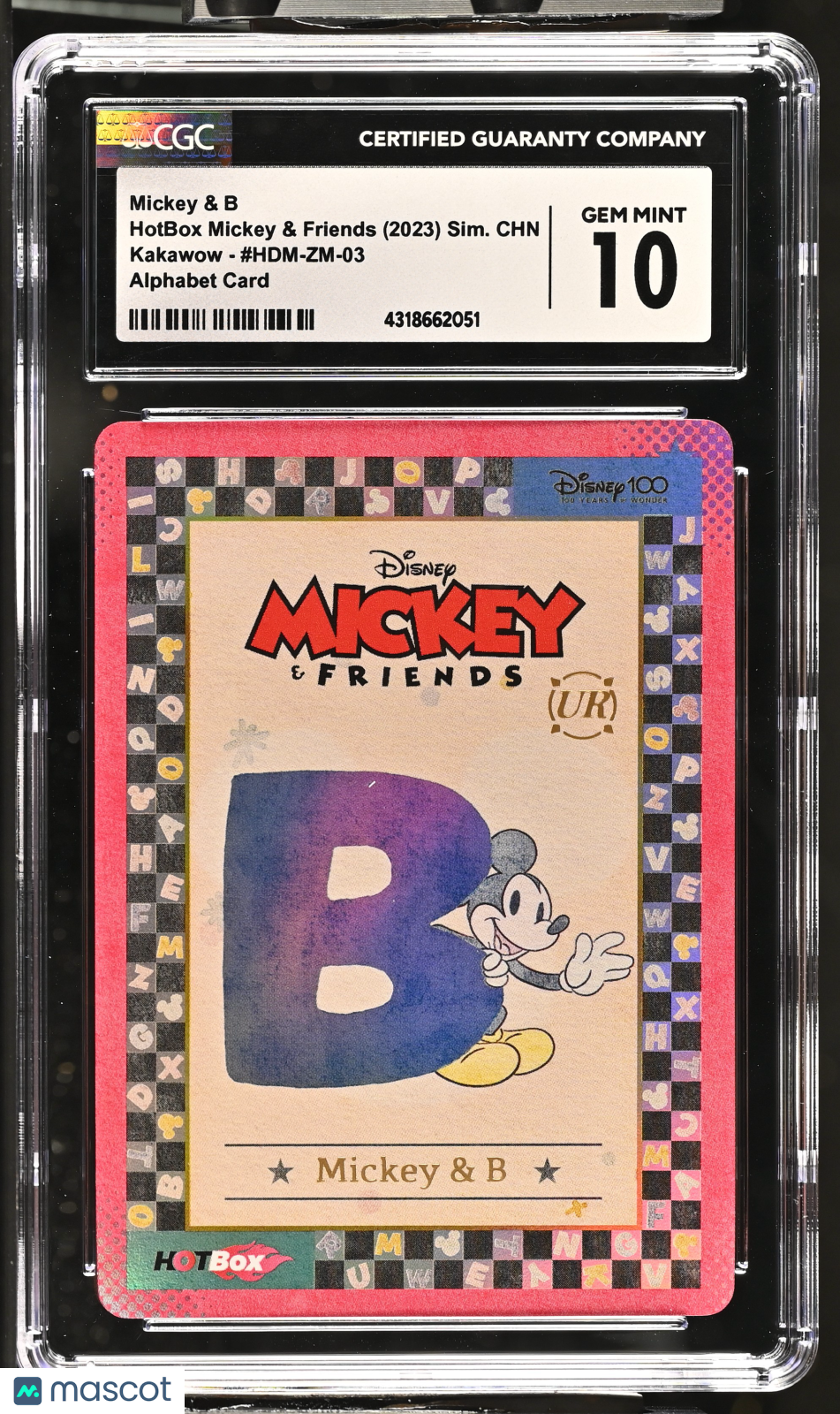 2023 Disney #HDM-ZM-03 Simplified Chinese CGC 10 2023 HotBox Mickey & Friends