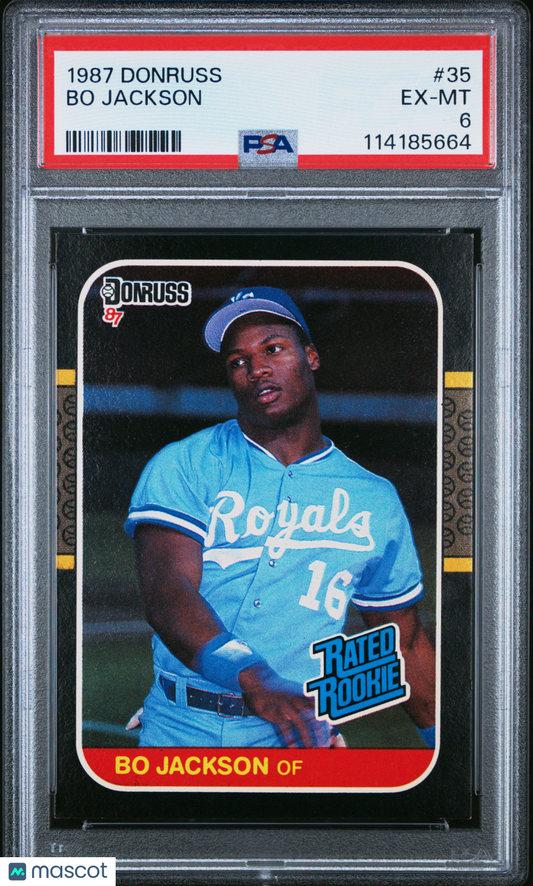 1987 Donruss Bo Jackson #35 Baseball PSA 6