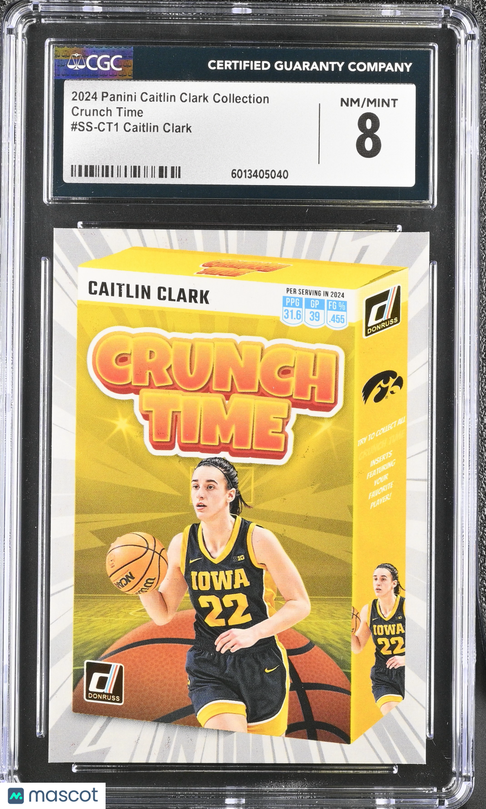 2024 Panini Caitlin Clark Collection Caitlin Clark #SS-CT1 Crunch Time  CGC 8