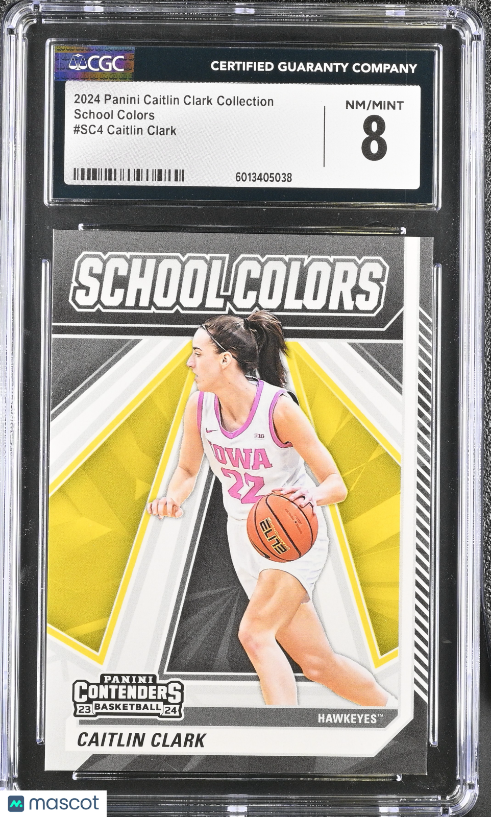 2024 Panini Caitlin Clark Collection Caitlin Clark #SC4 School Colors CGC 8