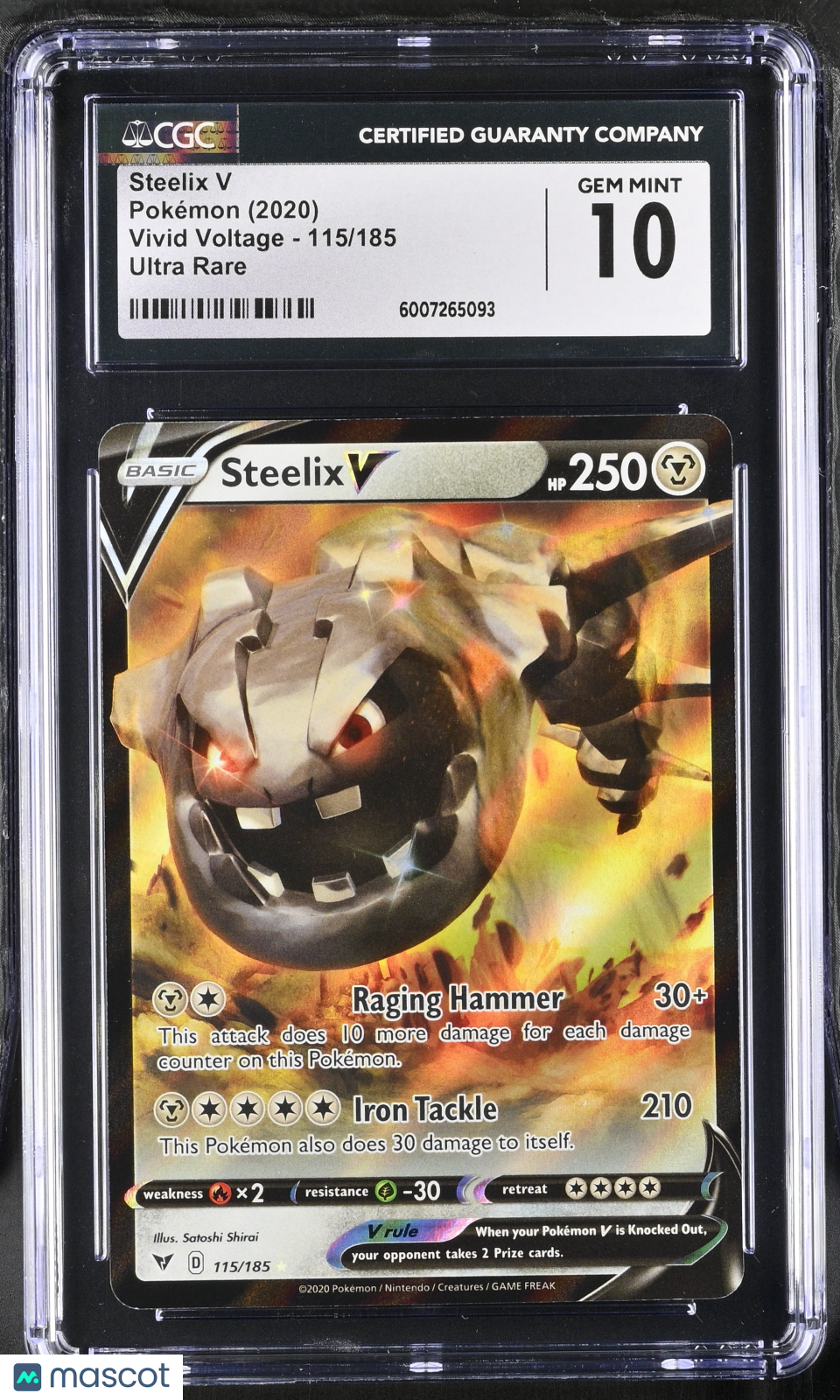 Pokémon Steelix V #115/185 English CGC 10 2020 Vivid Voltage