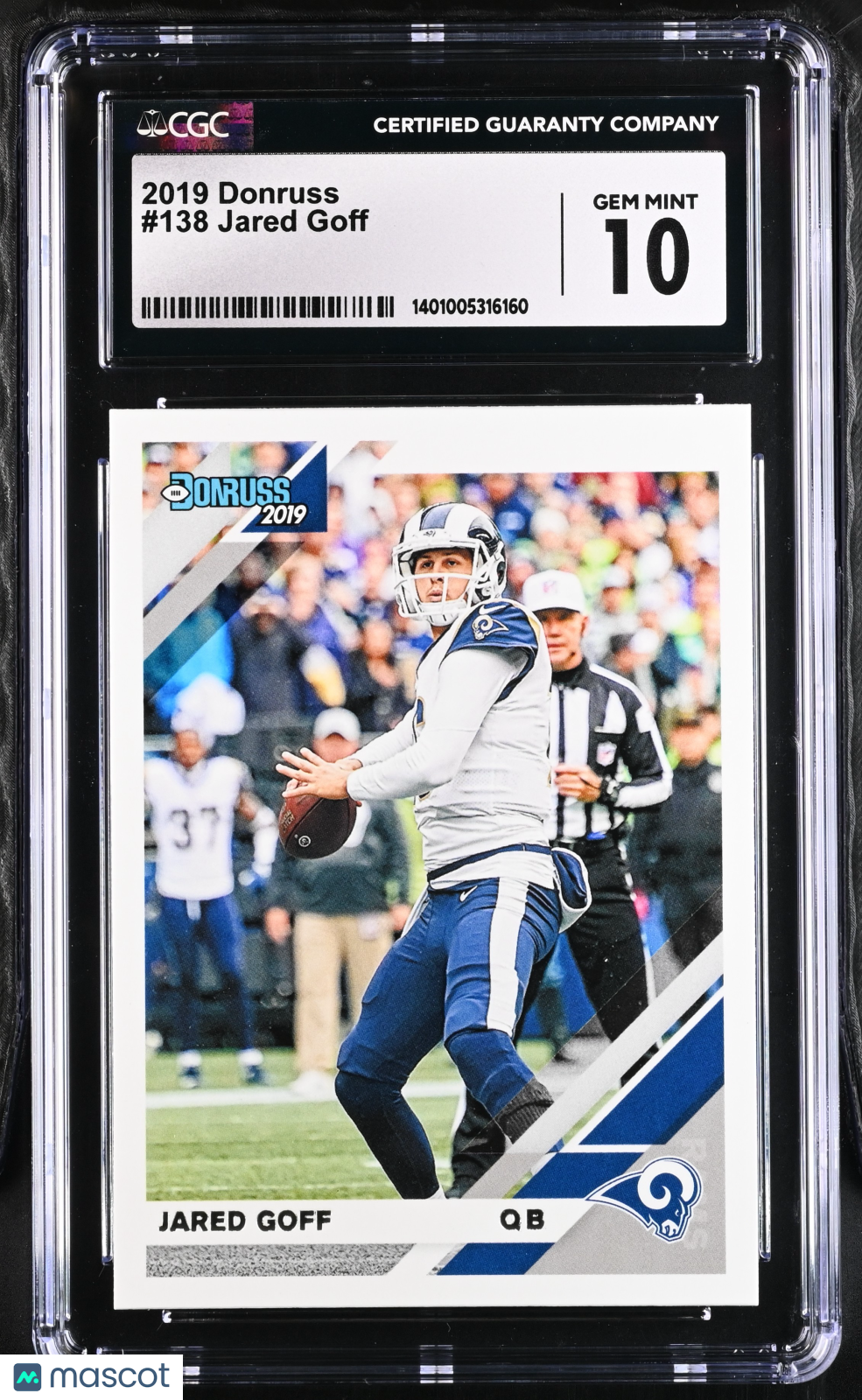 2019 Donruss Jared Goff #138 Football CGC 10