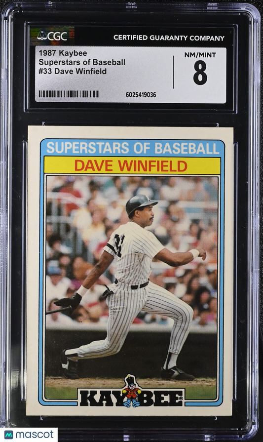1987 Kaybee Dave Winfield #33 Superstars of Baseball Baseball CGC 8