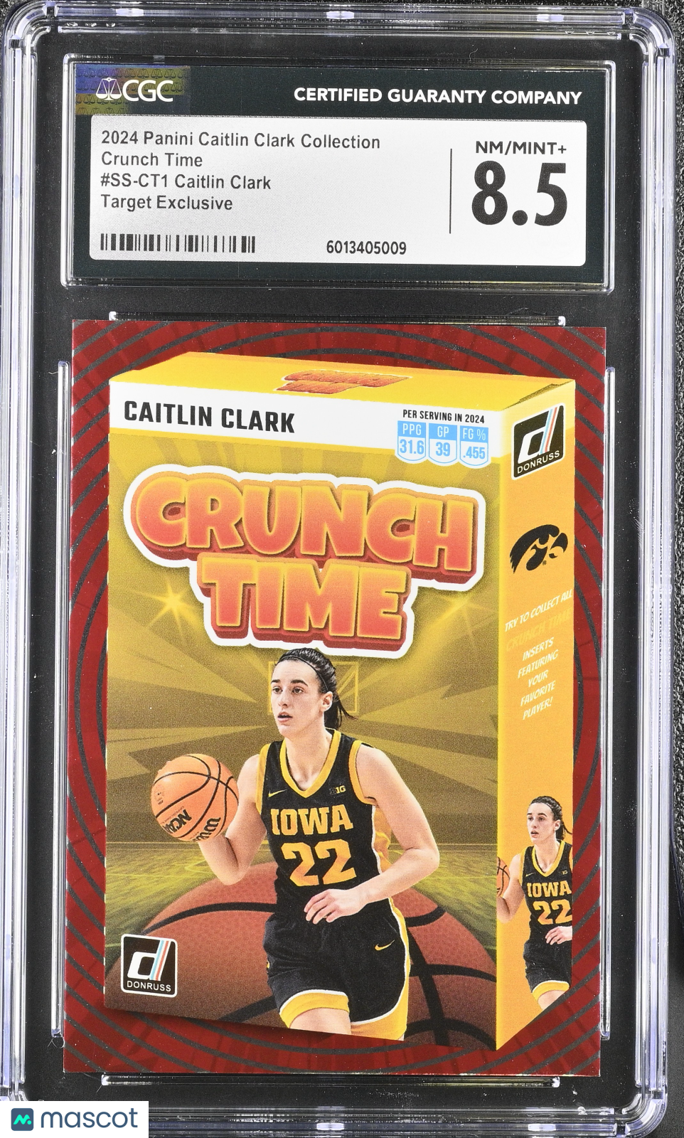 2024 Panini Caitlin Clark Collection #SS-CT1 Target Ex Crunch Time CGC 8.5