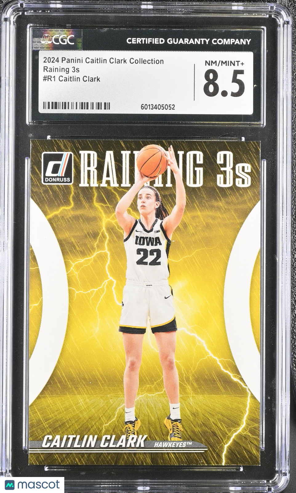 2024 Panini Caitlin Clark Collection Caitlin Clark #R1 Raining 3s CGC 8.5