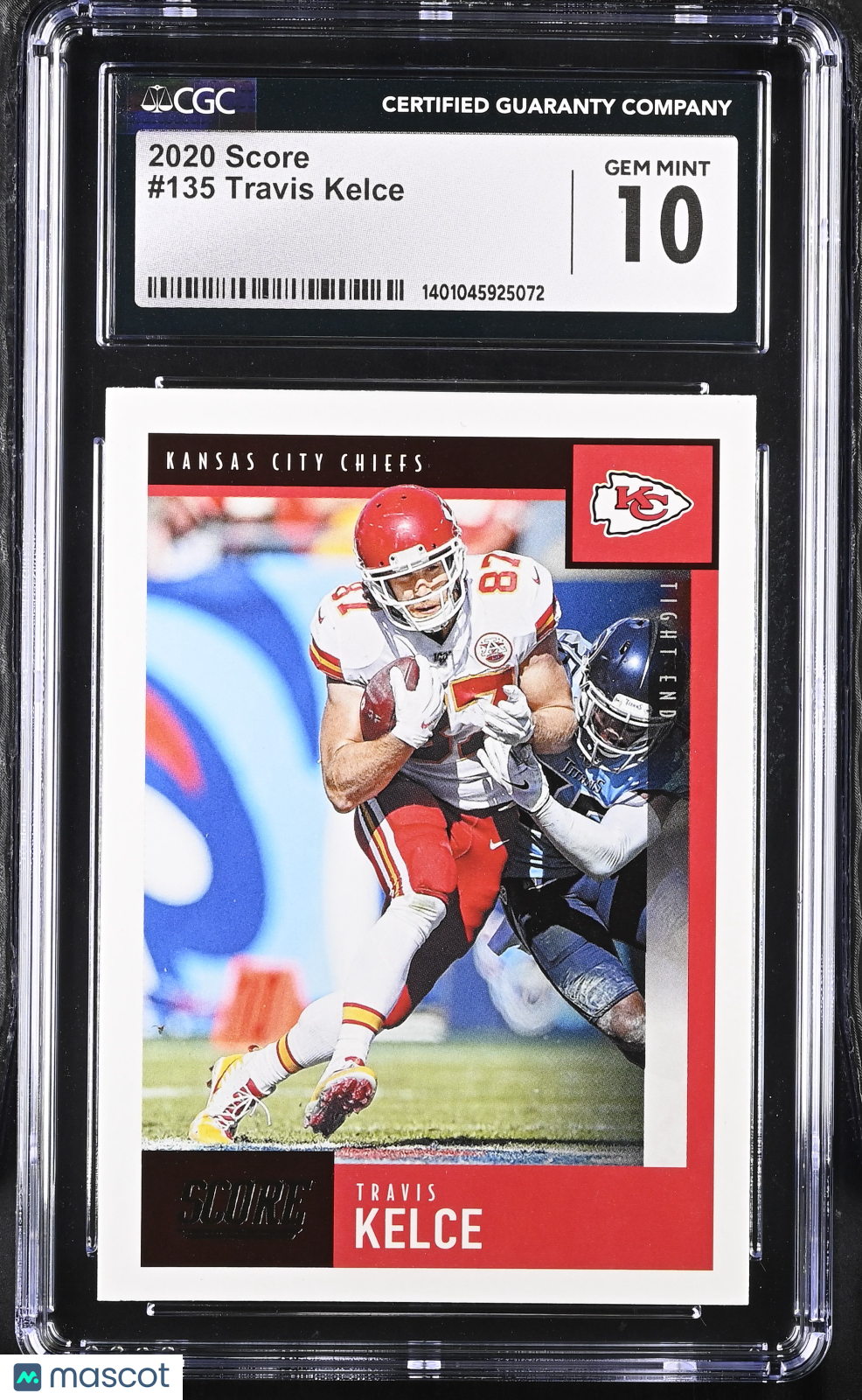 2020 Score Travis Kelce #135 Football CGC 10