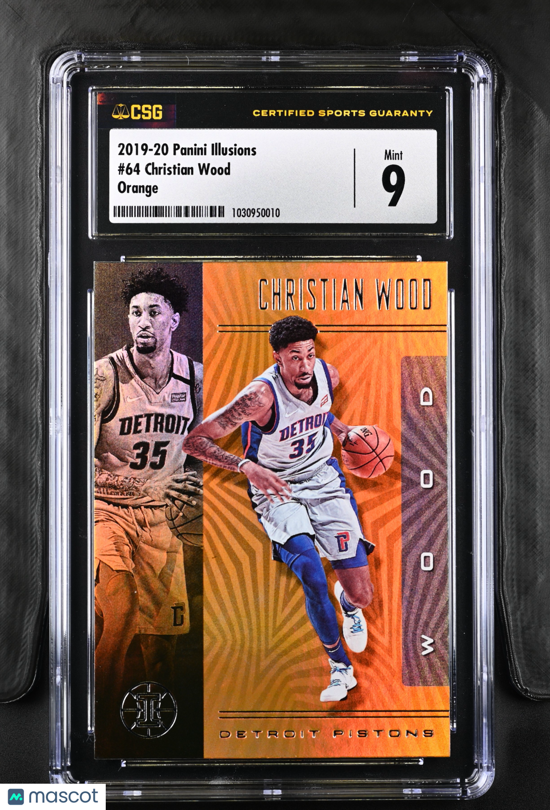 2019 Illusions Christian Wood #64 Orange Basketball CGC 9