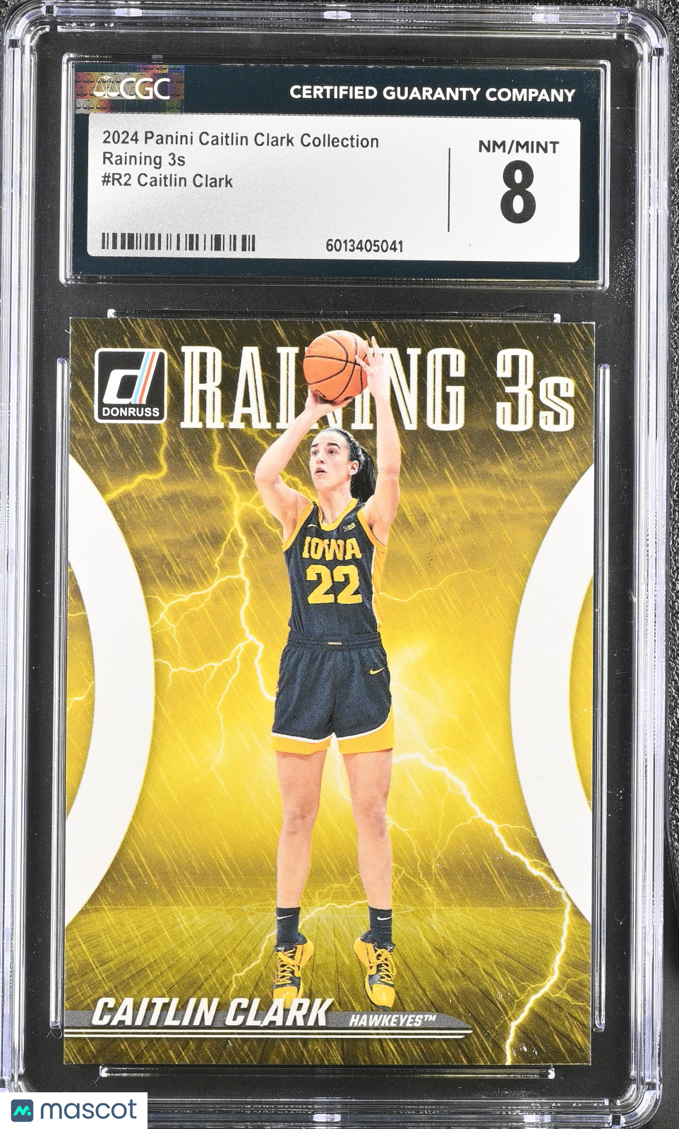 2024 Panini Caitlin Clark Collection Caitlin Clark #R2 Raining 3s CGC 8