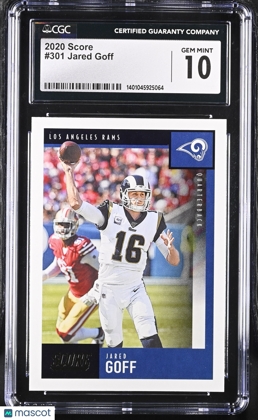 2020 Score Jared Goff #301 Football CGC 10