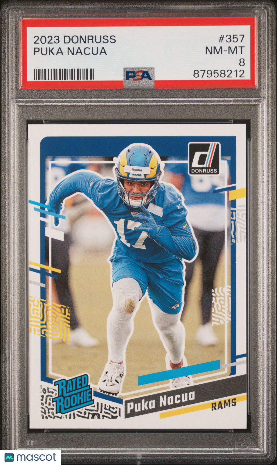 2023 Panini Donruss Puka Nacua #357 Football PSA 8