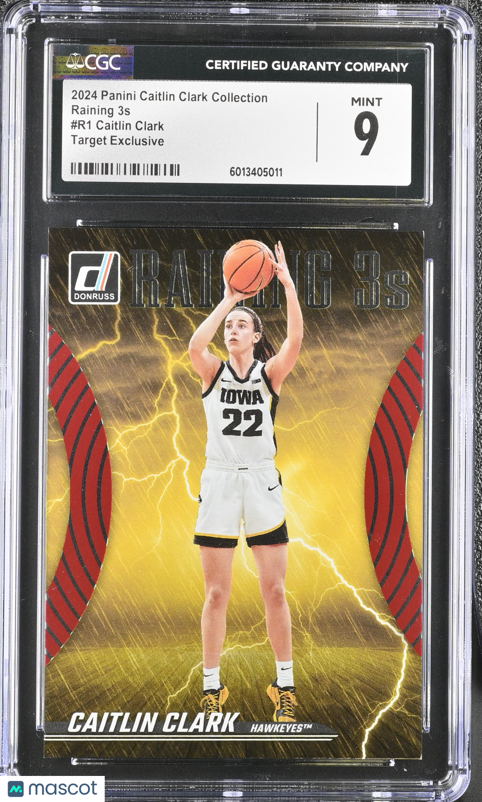 2024 Panini Caitlin Clark Collection #R1 Target Exclusive Raining 3s CGC 9