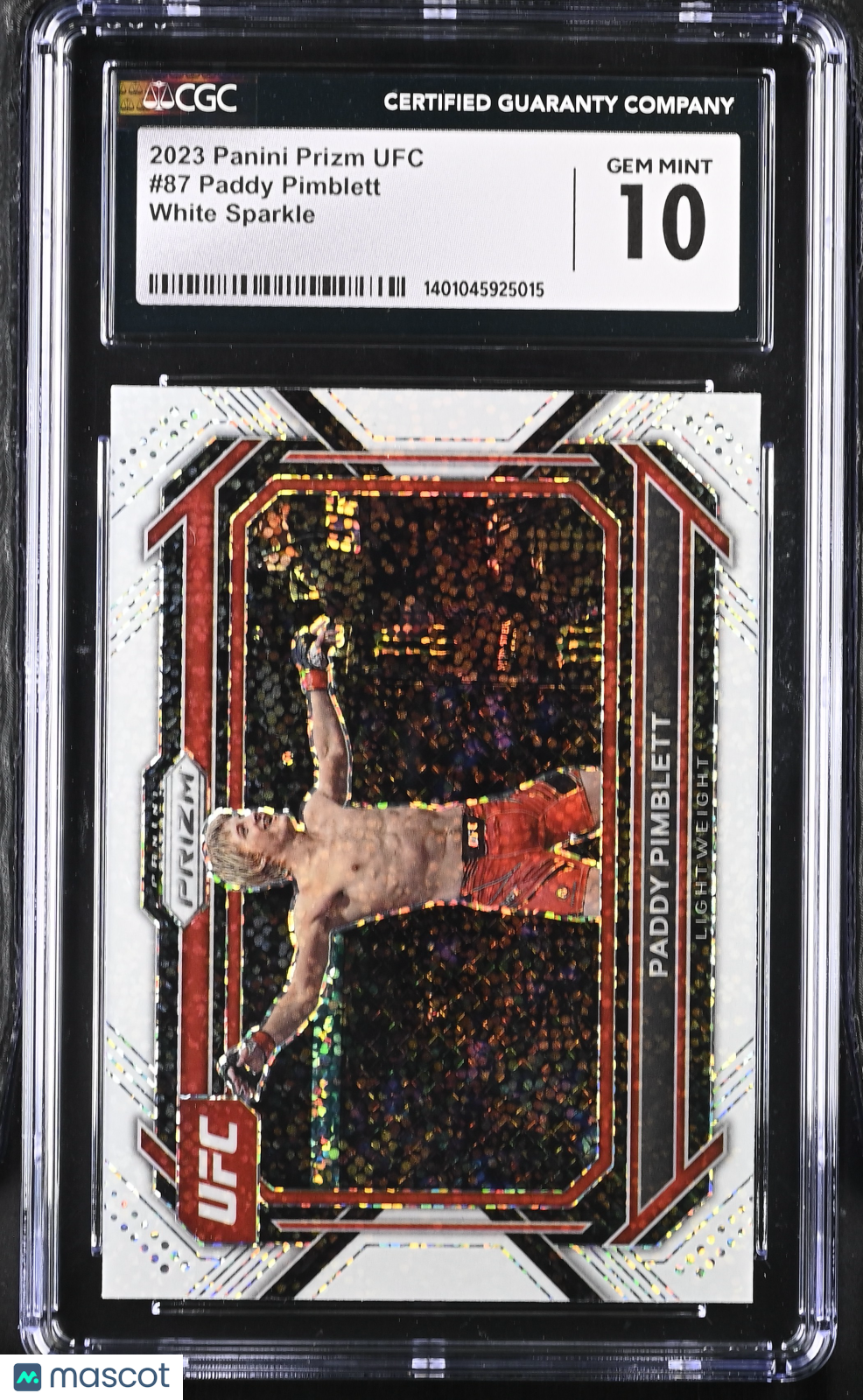 2023 Prizm UFC Paddy Pimblett #87 White Sparkle MMA CGC 10