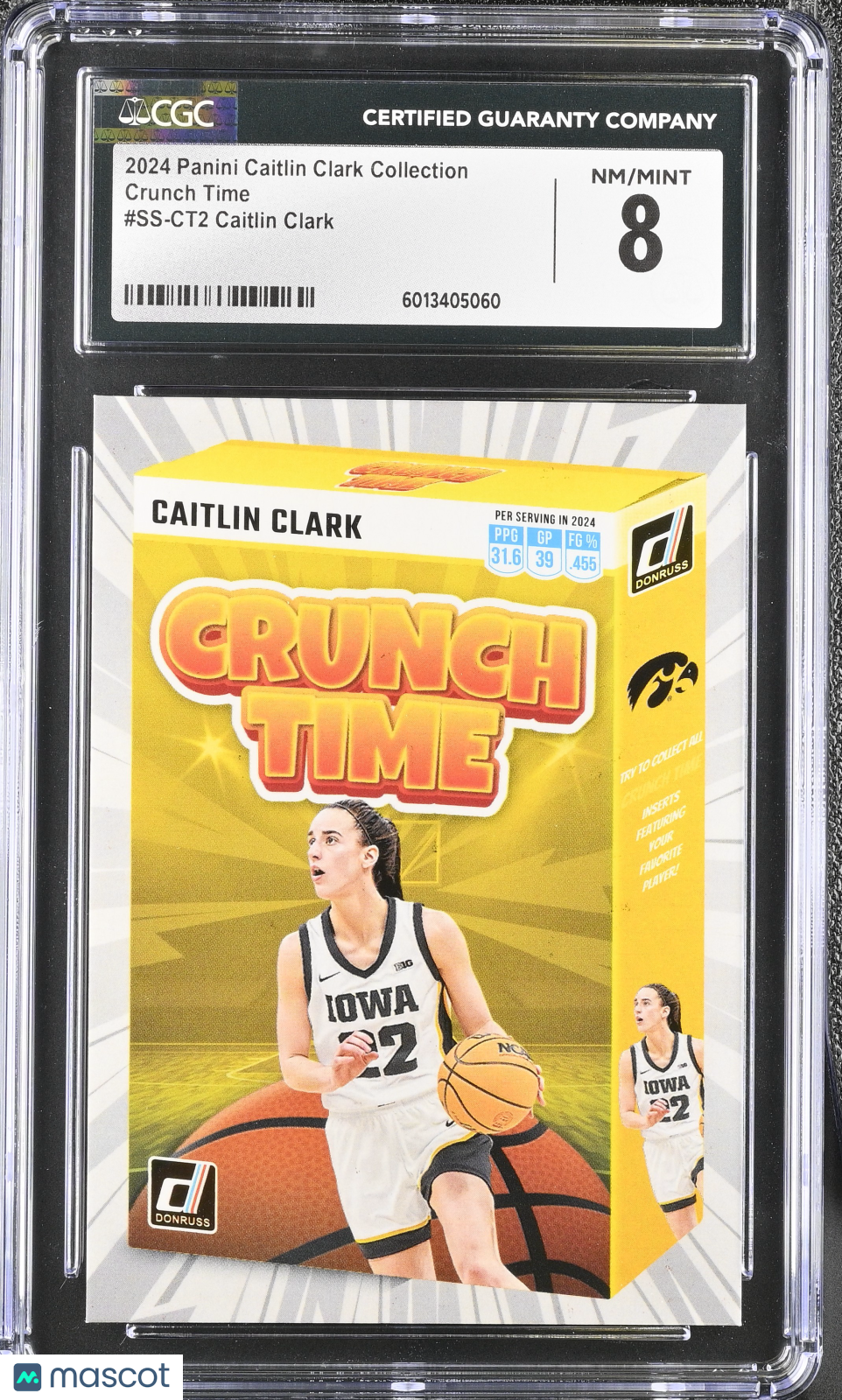 2024 Panini Caitlin Clark Collection Caitlin Clark #SS-CT2 Crunch Time CGC 8