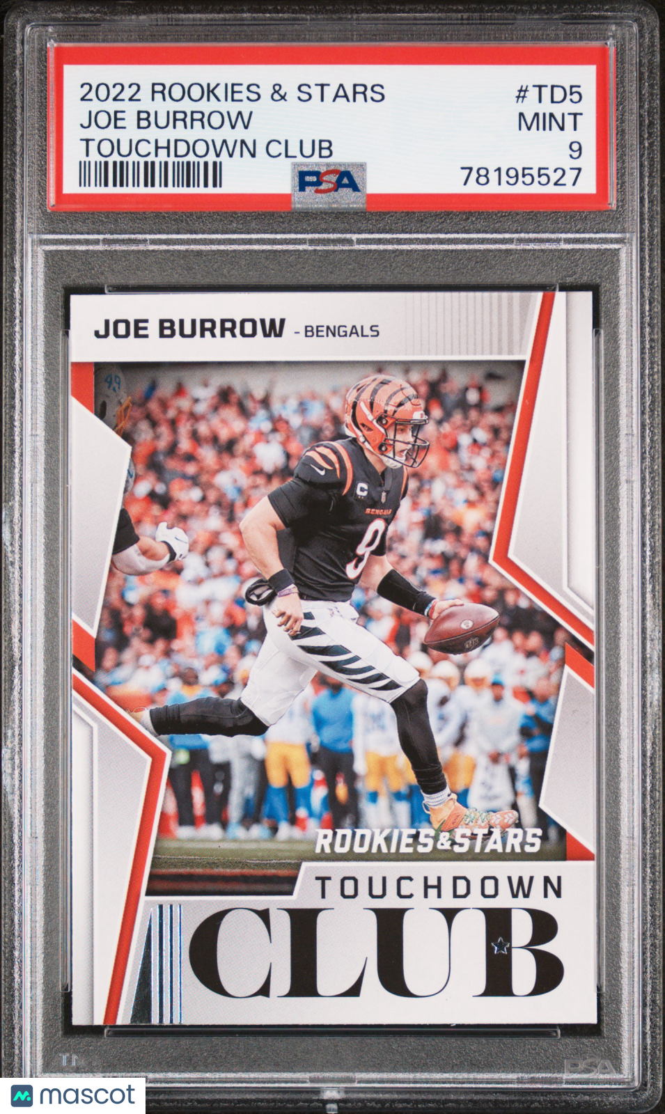 2022 Panini Rookies & Stars Touchdown Club Joe Burrow #TD5 PSA 9