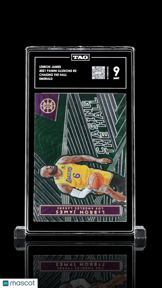Panini Illusions LeBron James #2 Emerald Basketball TAG 9