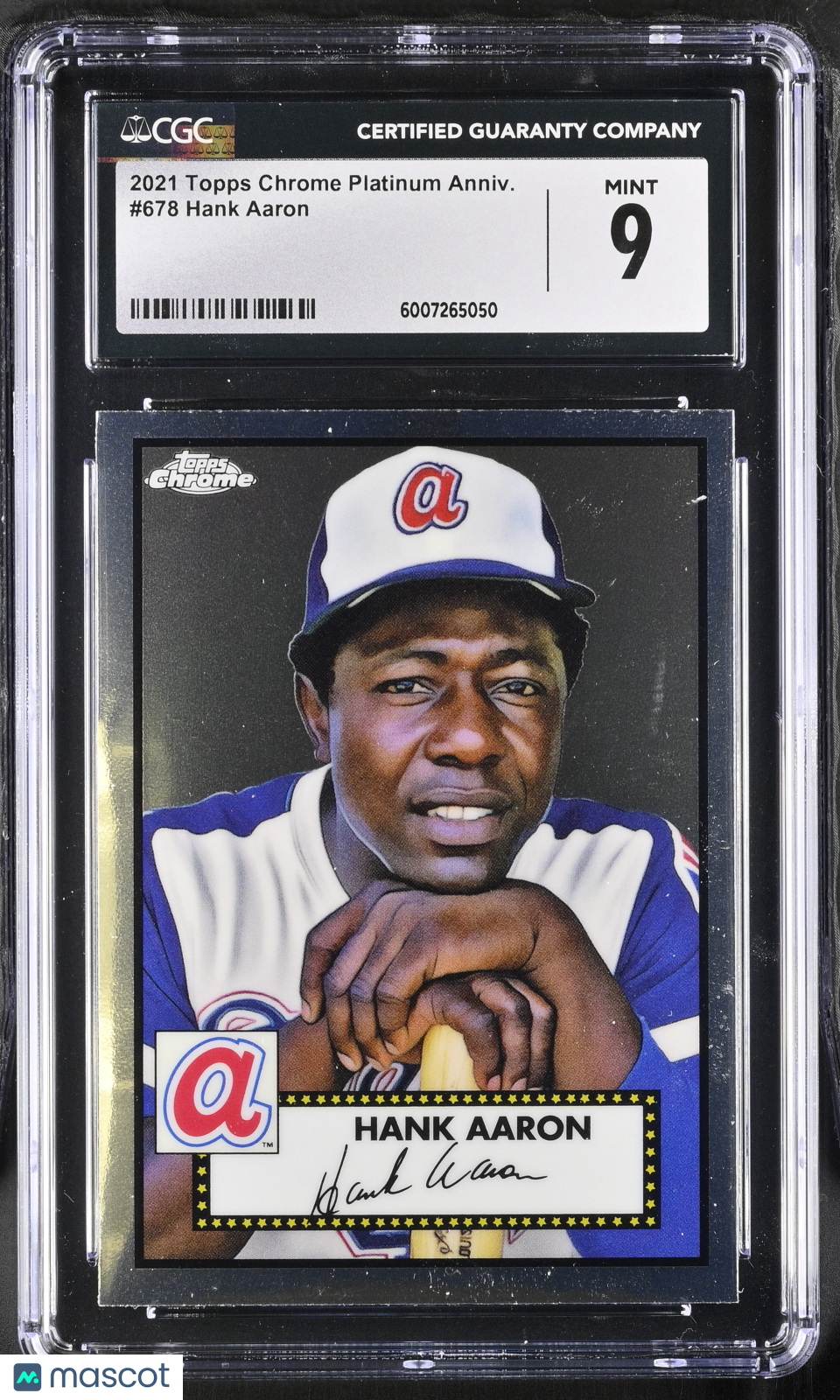 2021 Topps Chrome Platinum Anniv. Hank Aaron #678 Baseball CGC 9