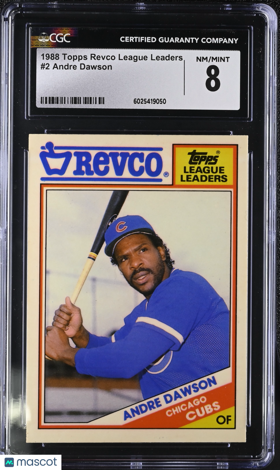 1988 Topps Revco League Leaders Andre Dawson #2 Baseball CGC 8