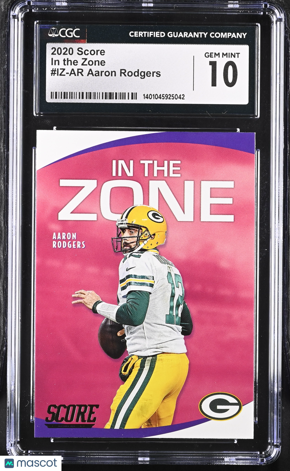 2020 Score Aaron Rodgers #IZ-AR Football CGC 10