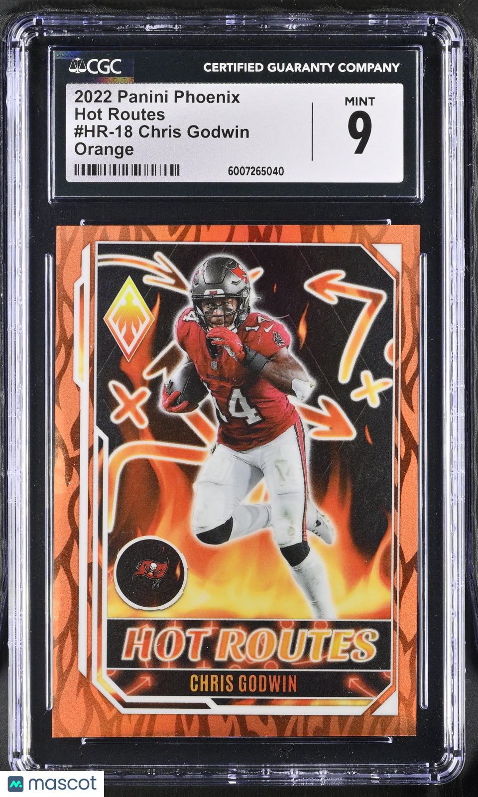 2022 Panini Phoenix Chris Godwin #HR-18 Orange 55/99 Football CGC 9