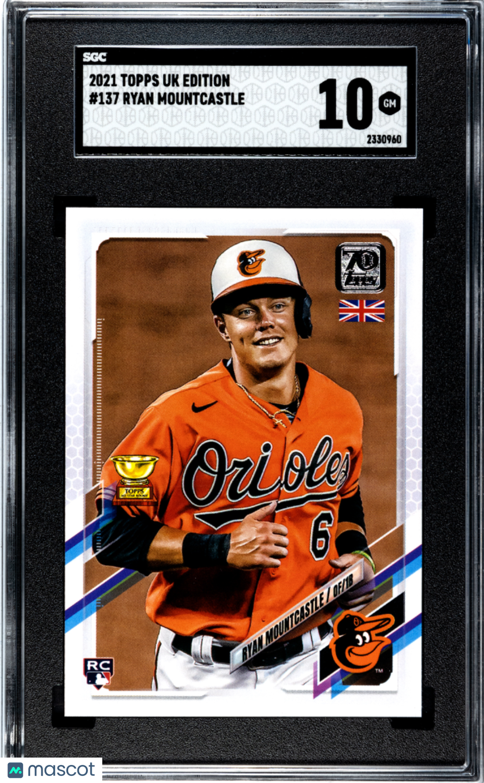 2021 Topps Uk Edition Ryan Mountcastle #137 Baseball SGC 10