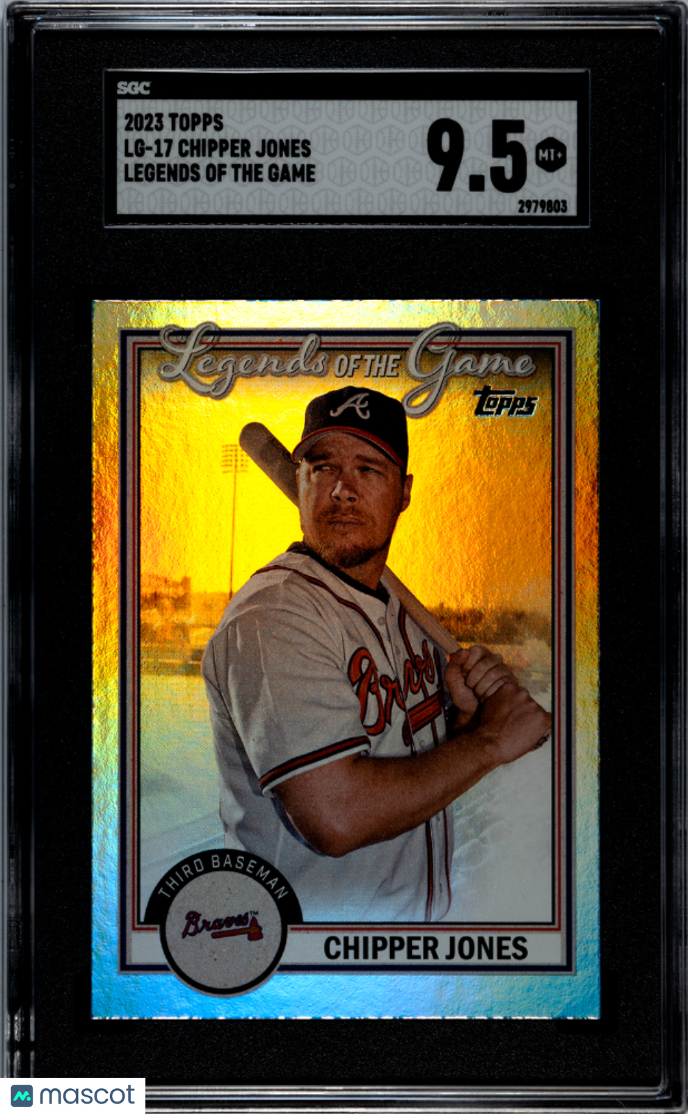 2023 Topps Chipper Jones #LG-17 Legends Of The Game Baseball SGC 9.5