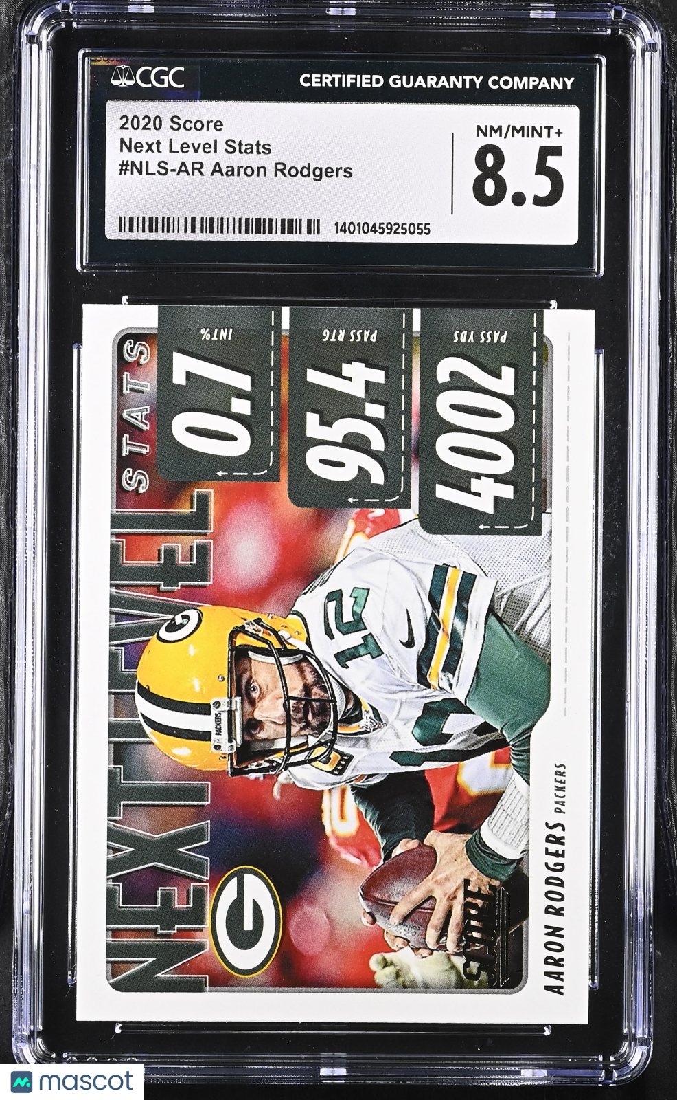 2020 Score Aaron Rodgers #NLS-AR Next Level Stats Football CGC 8.5