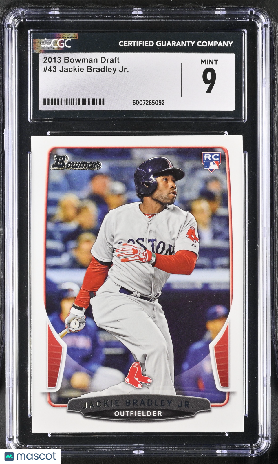 2013 Bowman Draft Jackie Bradley Jr. #43 RC Baseball CGC 9