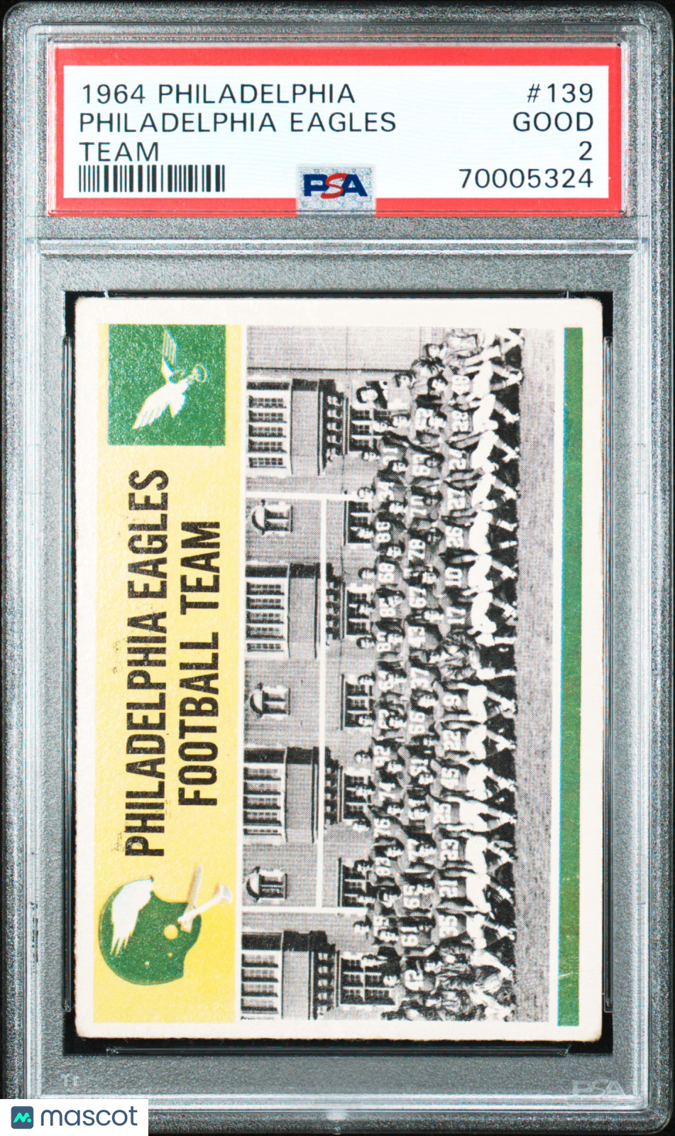 1964 Philadelphia Philadelphia Eagles #139 Team Football PSA 2