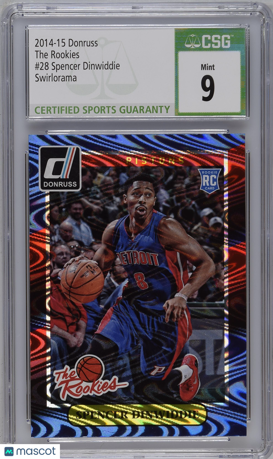 2014 Donruss Spencer Dinwiddie #28 Swirlorama Basketball CGC 9